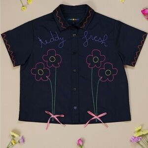 Teddy Fresh - Women’s Boquet Shirt - Black - Medium